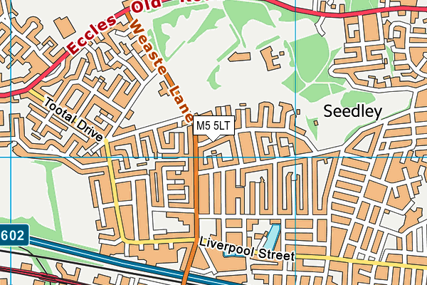 M5 5LT map - OS VectorMap District (Ordnance Survey)