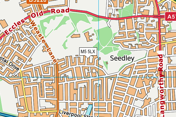 M5 5LX map - OS VectorMap District (Ordnance Survey)