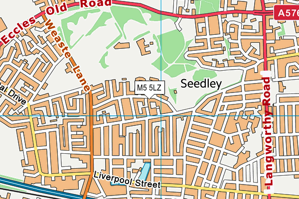 M5 5LZ map - OS VectorMap District (Ordnance Survey)