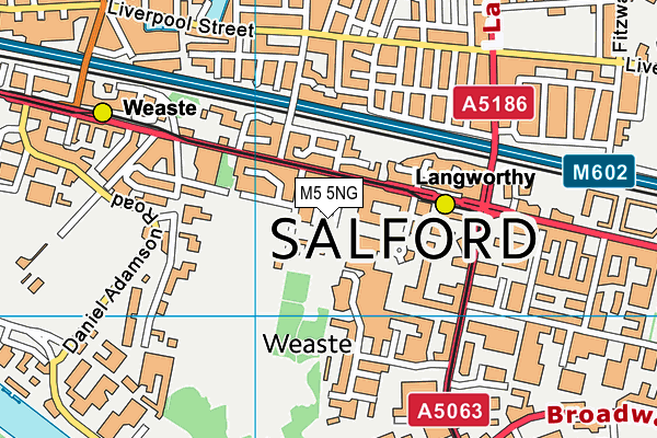 M5 5NG map - OS VectorMap District (Ordnance Survey)