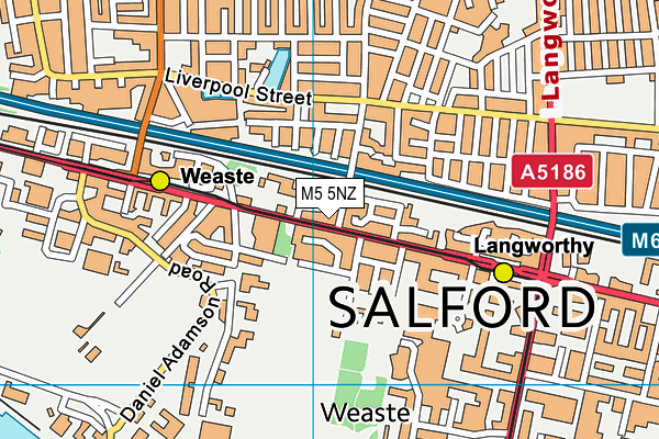 M5 5NZ map - OS VectorMap District (Ordnance Survey)