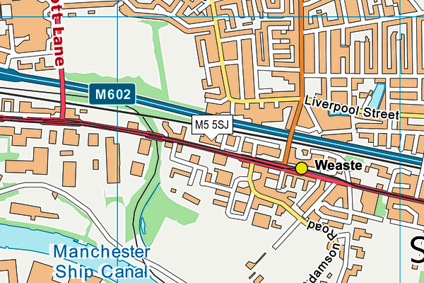 M5 5SJ map - OS VectorMap District (Ordnance Survey)