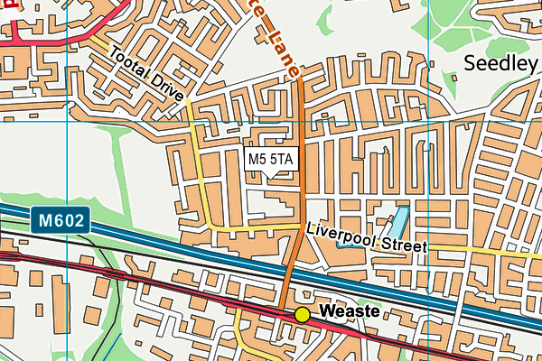 M5 5TA map - OS VectorMap District (Ordnance Survey)