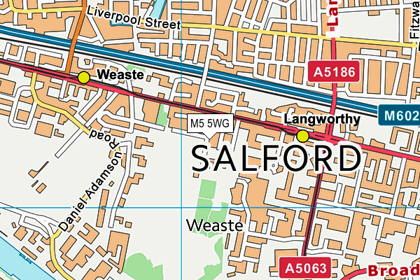 M5 5WG map - OS VectorMap District (Ordnance Survey)