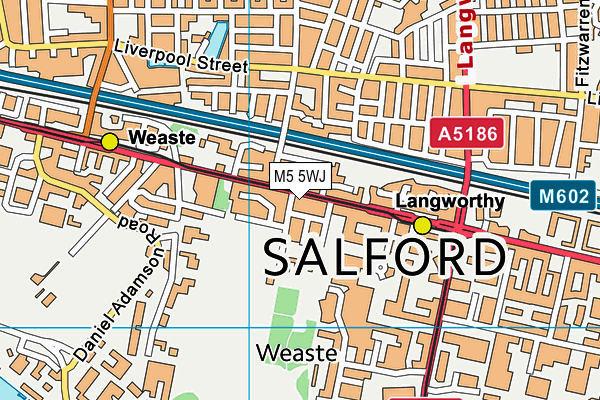 M5 5WJ map - OS VectorMap District (Ordnance Survey)