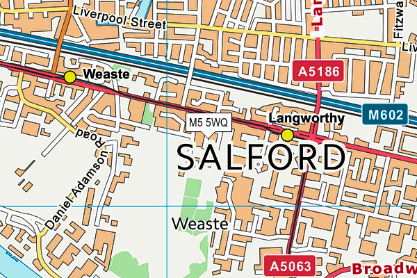 M5 5WQ map - OS VectorMap District (Ordnance Survey)