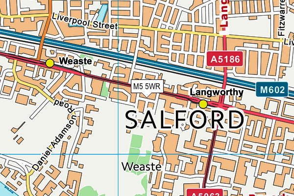 M5 5WR map - OS VectorMap District (Ordnance Survey)