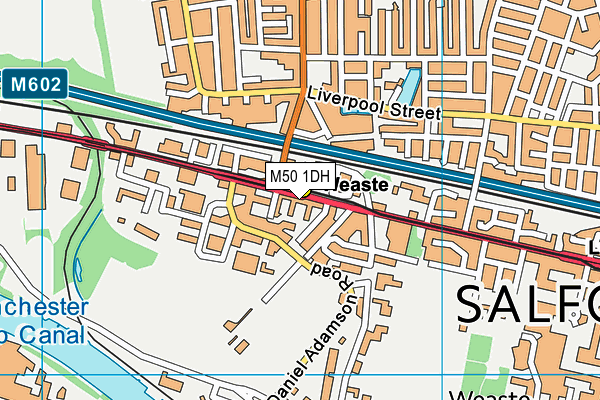 M50 1DH map - OS VectorMap District (Ordnance Survey)