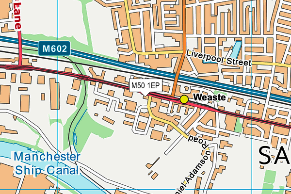 M50 1EP map - OS VectorMap District (Ordnance Survey)