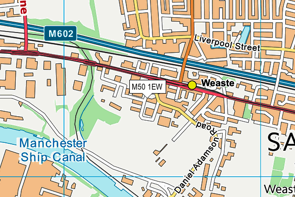 M50 1EW map - OS VectorMap District (Ordnance Survey)