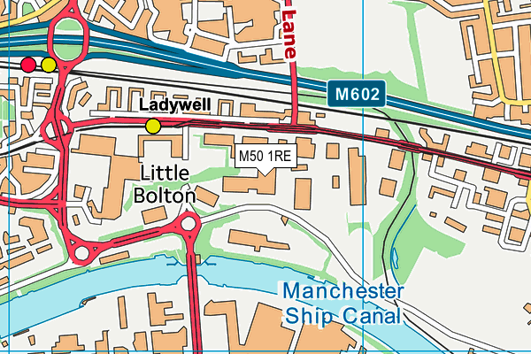 M50 1RE map - OS VectorMap District (Ordnance Survey)