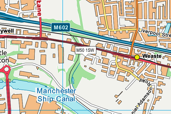 M50 1SW map - OS VectorMap District (Ordnance Survey)