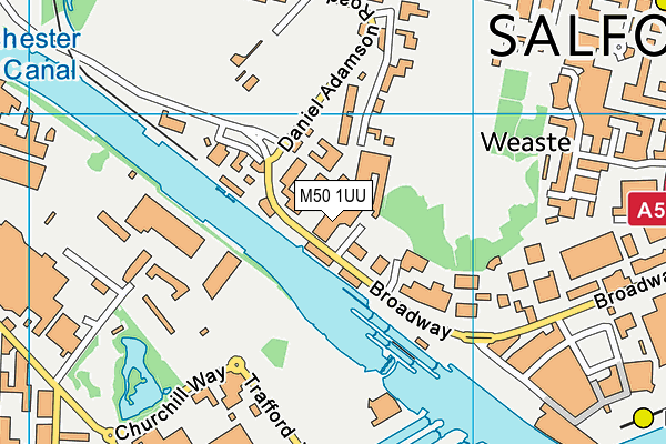 M50 1UU map - OS VectorMap District (Ordnance Survey)