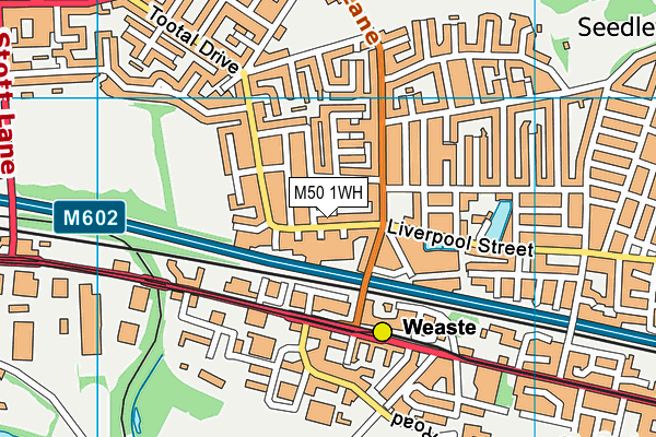 M50 1WH map - OS VectorMap District (Ordnance Survey)