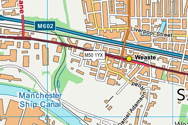 M50 1YX map - OS VectorMap District (Ordnance Survey)