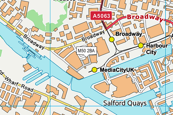 M50 2BA map - OS VectorMap District (Ordnance Survey)