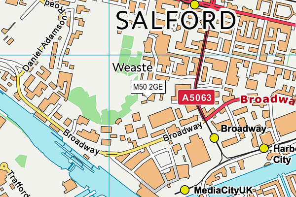 M50 2GE map - OS VectorMap District (Ordnance Survey)