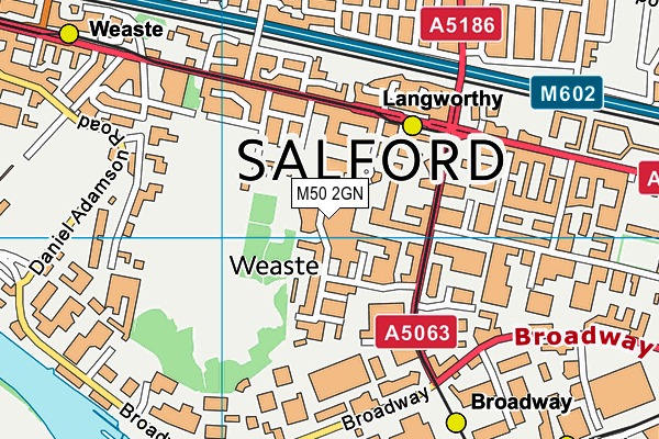 M50 2GN map - OS VectorMap District (Ordnance Survey)