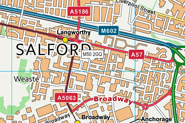 M50 2GQ map - OS VectorMap District (Ordnance Survey)