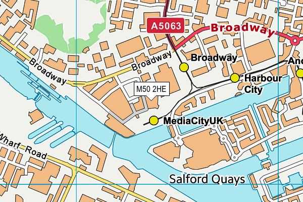 M50 2HE map - OS VectorMap District (Ordnance Survey)