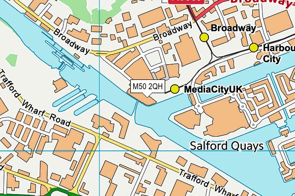 M50 2QH map - OS VectorMap District (Ordnance Survey)