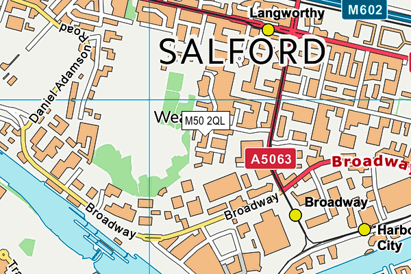 M50 2QL map - OS VectorMap District (Ordnance Survey)