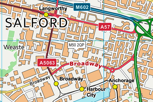 M50 2QP map - OS VectorMap District (Ordnance Survey)