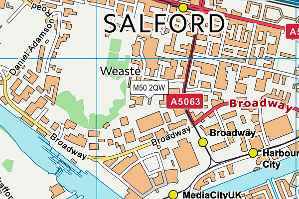 M50 2QW map - OS VectorMap District (Ordnance Survey)