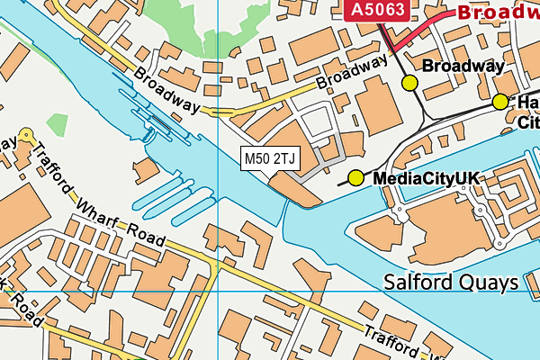 M50 2TJ map - OS VectorMap District (Ordnance Survey)