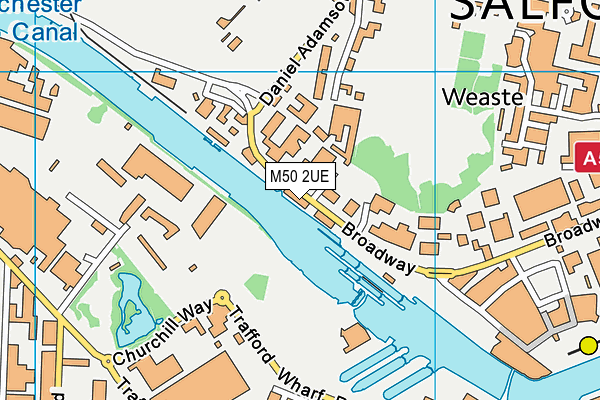 M50 2UE map - OS VectorMap District (Ordnance Survey)