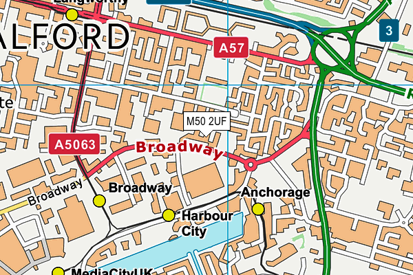 M50 2UF map - OS VectorMap District (Ordnance Survey)