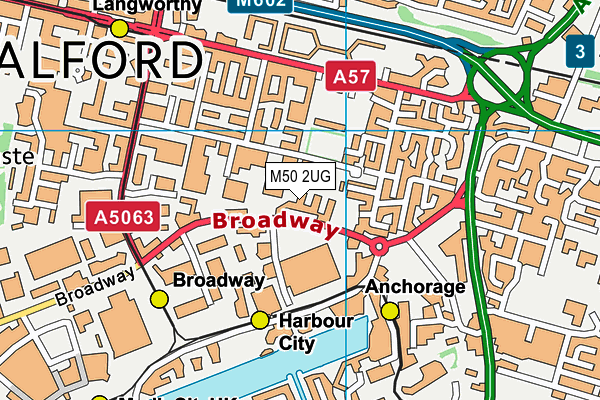 M50 2UG map - OS VectorMap District (Ordnance Survey)