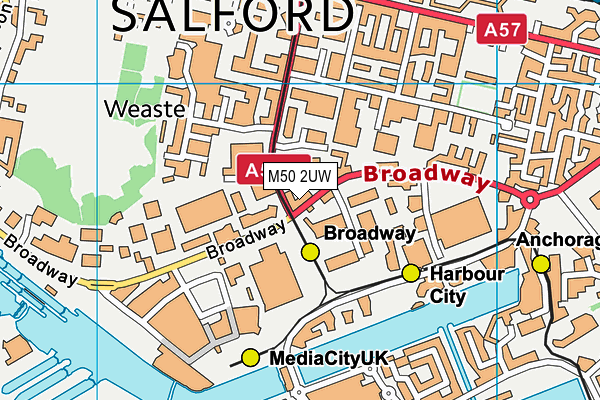 AldridgeUTC@MediaCityUK map (M50 2UW) - OS VectorMap District (Ordnance Survey)
