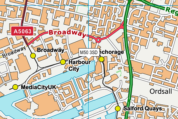 M50 3SD map - OS VectorMap District (Ordnance Survey)