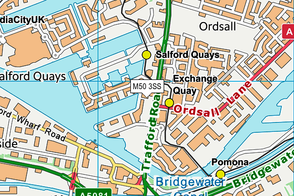 M50 3SS map - OS VectorMap District (Ordnance Survey)