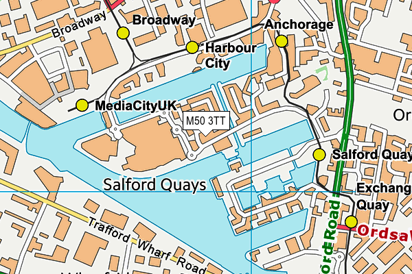 M50 3TT map - OS VectorMap District (Ordnance Survey)