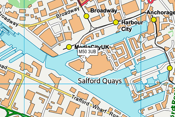 M50 3UB map - OS VectorMap District (Ordnance Survey)