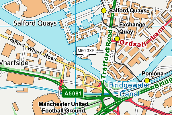 M50 3XP map - OS VectorMap District (Ordnance Survey)