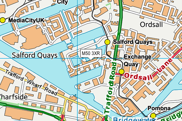 M50 3XR map - OS VectorMap District (Ordnance Survey)