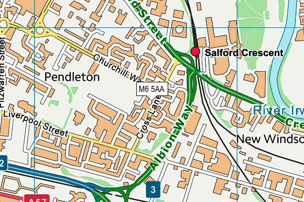 M6 5AA map - OS VectorMap District (Ordnance Survey)