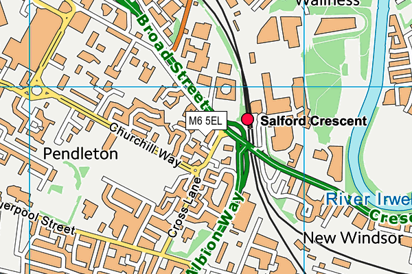 M6 5EL map - OS VectorMap District (Ordnance Survey)