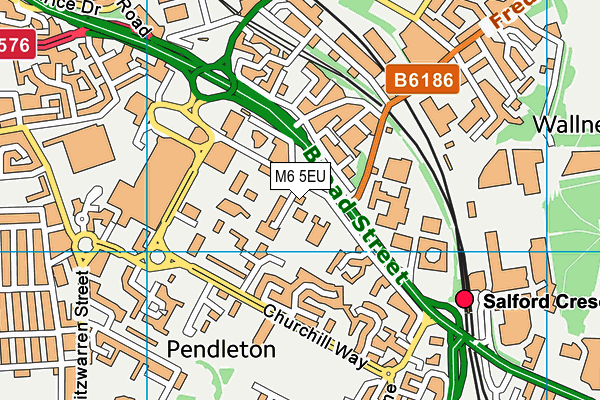 M6 5EU map - OS VectorMap District (Ordnance Survey)