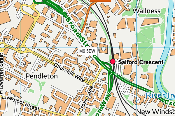 M6 5EW map - OS VectorMap District (Ordnance Survey)