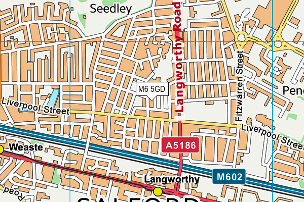 M6 5GD map - OS VectorMap District (Ordnance Survey)