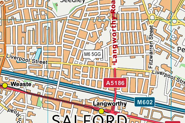 M6 5GG map - OS VectorMap District (Ordnance Survey)