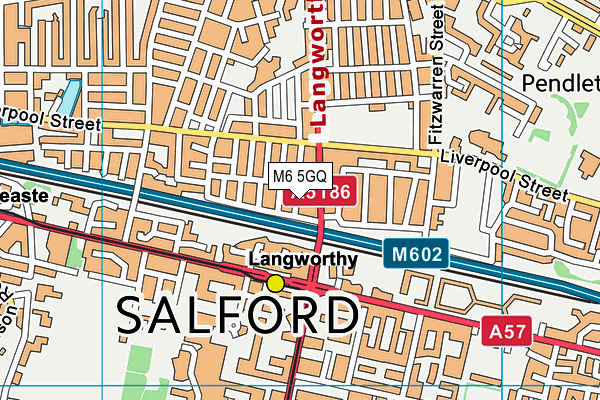 M6 5GQ map - OS VectorMap District (Ordnance Survey)