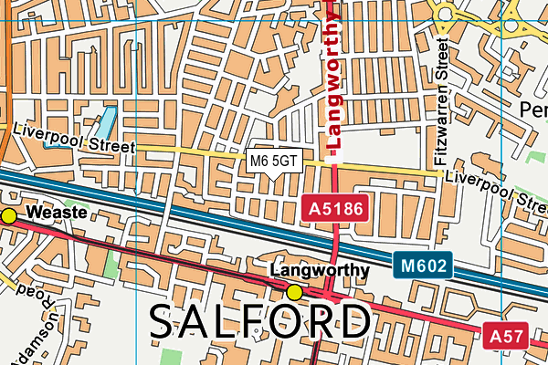 M6 5GT map - OS VectorMap District (Ordnance Survey)