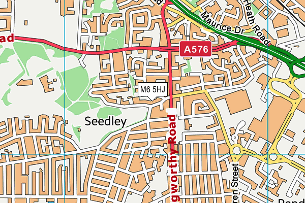 M6 5HJ map - OS VectorMap District (Ordnance Survey)