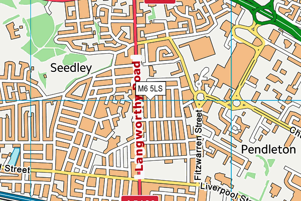 M6 5LS map - OS VectorMap District (Ordnance Survey)