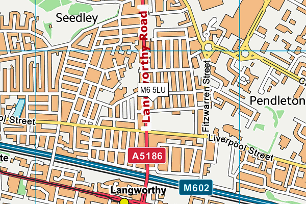 M6 5LU map - OS VectorMap District (Ordnance Survey)